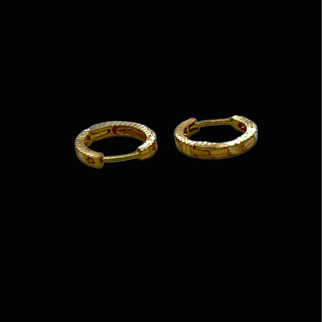 916 Gold Plain Design Earrings